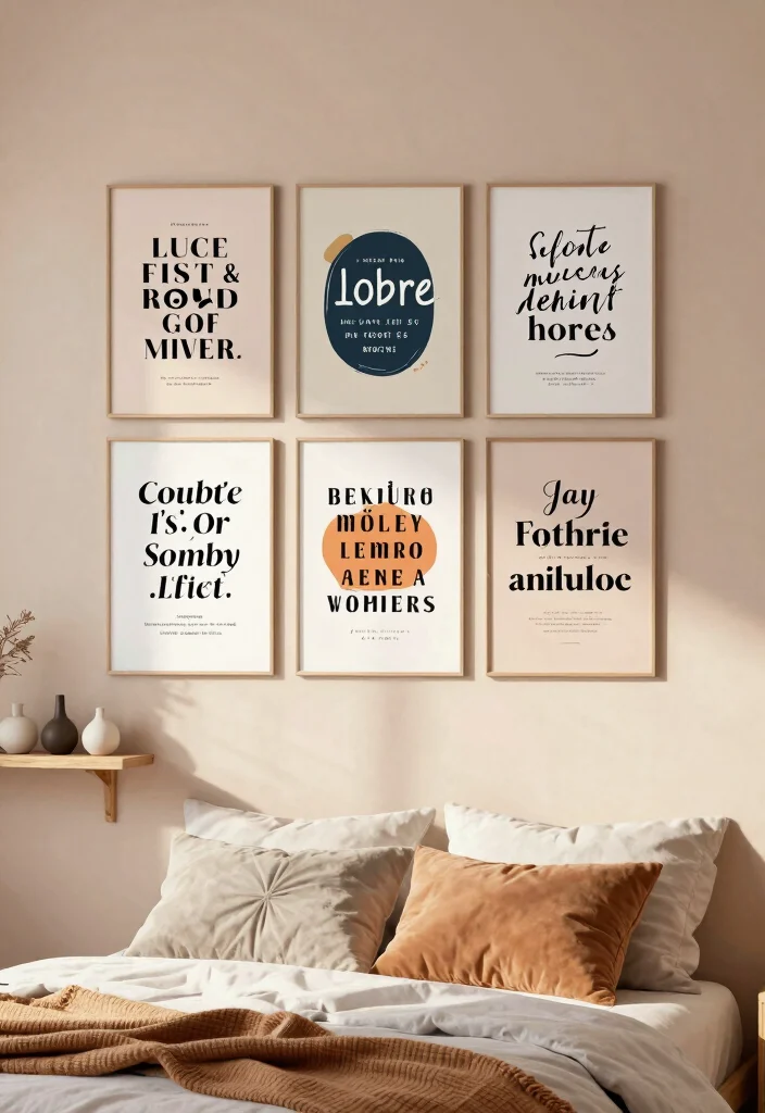 10 Bedroom Wall Poster Ideas That Feel Personal Not Messy 1. Personalized Typography Posters 0