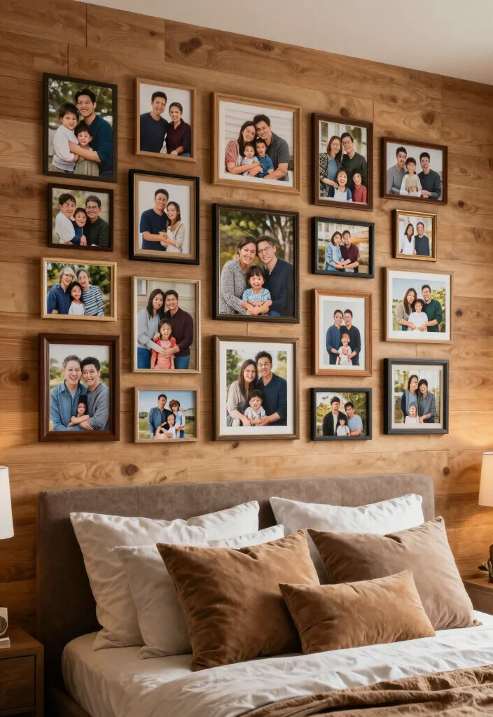 10 Bedroom Wall Poster Ideas That Feel Personal Not Messy 5. Family Photo Collages 0