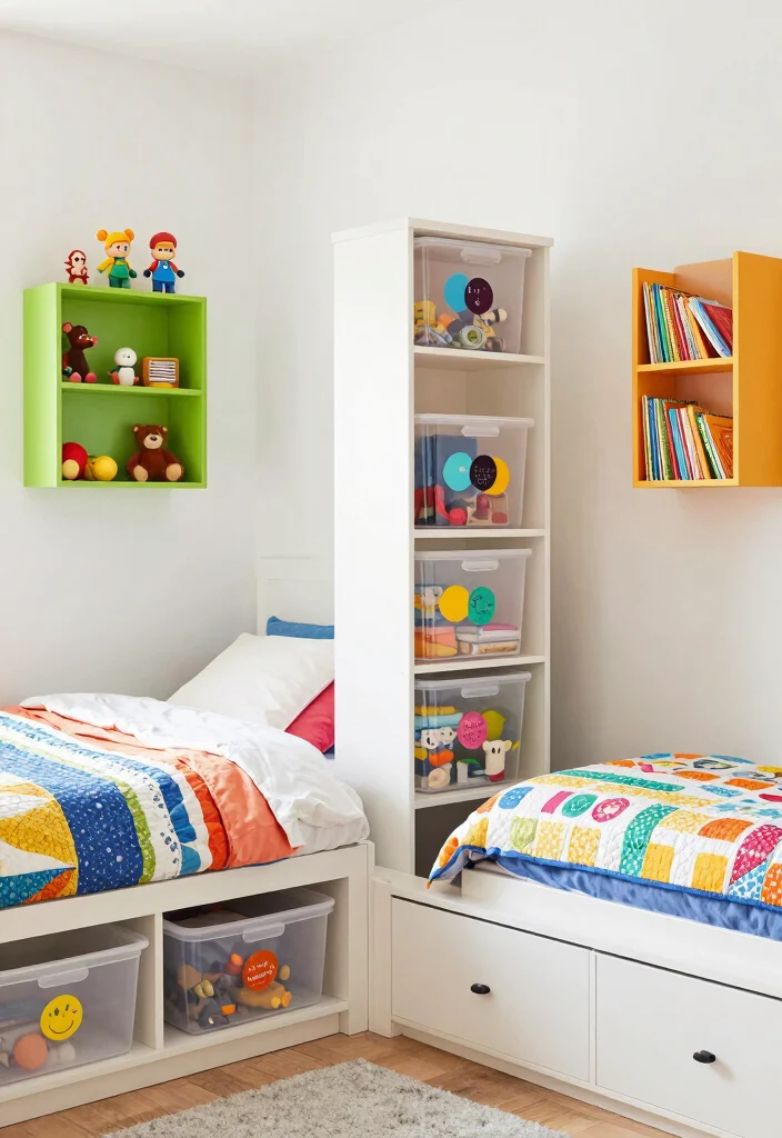 10 Boy Girl Shared Bedroom Ideas That Actually Work 7. Organized Storage Solutions 0