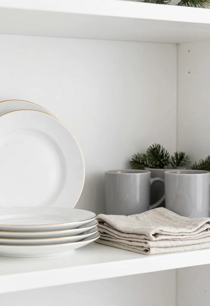 10 Christmas Kitchen Decor Ideas That Feel Cozy Not Cluttered 2. Subtle Holiday Dishware 0