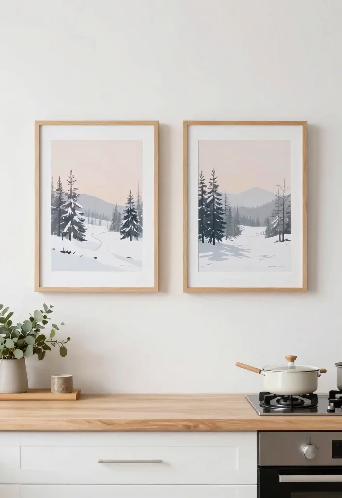 10 Christmas Kitchen Decor Ideas That Feel Cozy Not Cluttered 8. Minimalist Art Prints 0