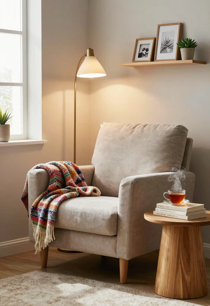 10 Empty Living Room Corner Ideas That Look Intentional 1. Create a Reading Nook 0