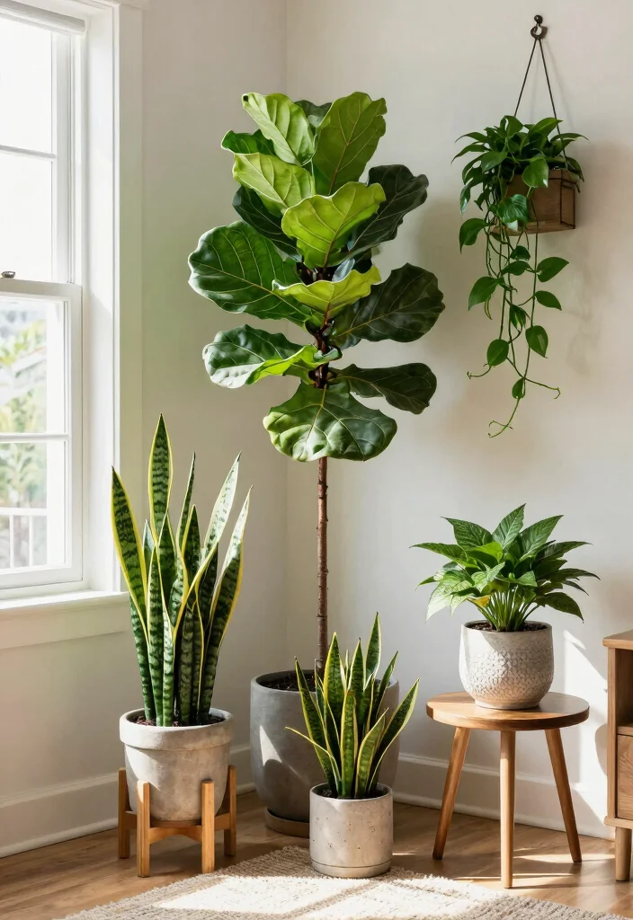 10 Empty Living Room Corner Ideas That Look Intentional 3. Incorporate a Plant Corner 0