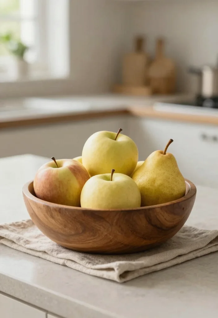 10 Fruit Basket Ideas for Kitchen Counters That Look Styled 36 10 Fruit Basket Ideas for Kitchen Counters That Look Styled 6. Minimalist Wooden Bowl 0