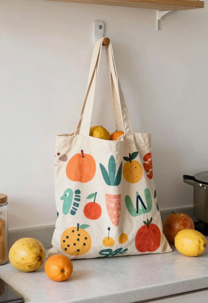10 Fruit Basket Ideas for Kitchen Counters That Look Styled 48 10 Fruit Basket Ideas for Kitchen Counters That Look Styled 8. Simple Canvas Tote for Fruits 0