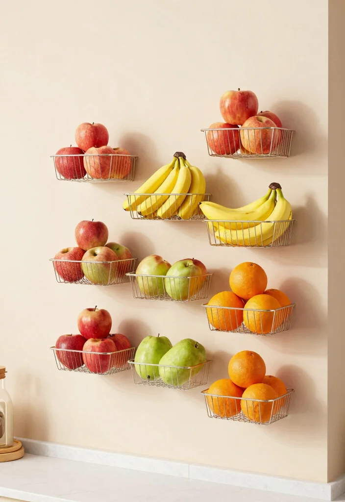10 Fruit Basket Ideas for Kitchen Counters That Look Styled 49 10 Fruit Basket Ideas for Kitchen Counters That Look Styled 9. Wall mounted Fruit Basket 0