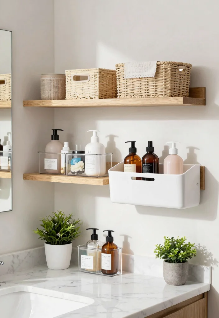 10 Girly Bathroom Ideas That Are Soft Stylish and Grown 3. Chic Bathroom Organization 0