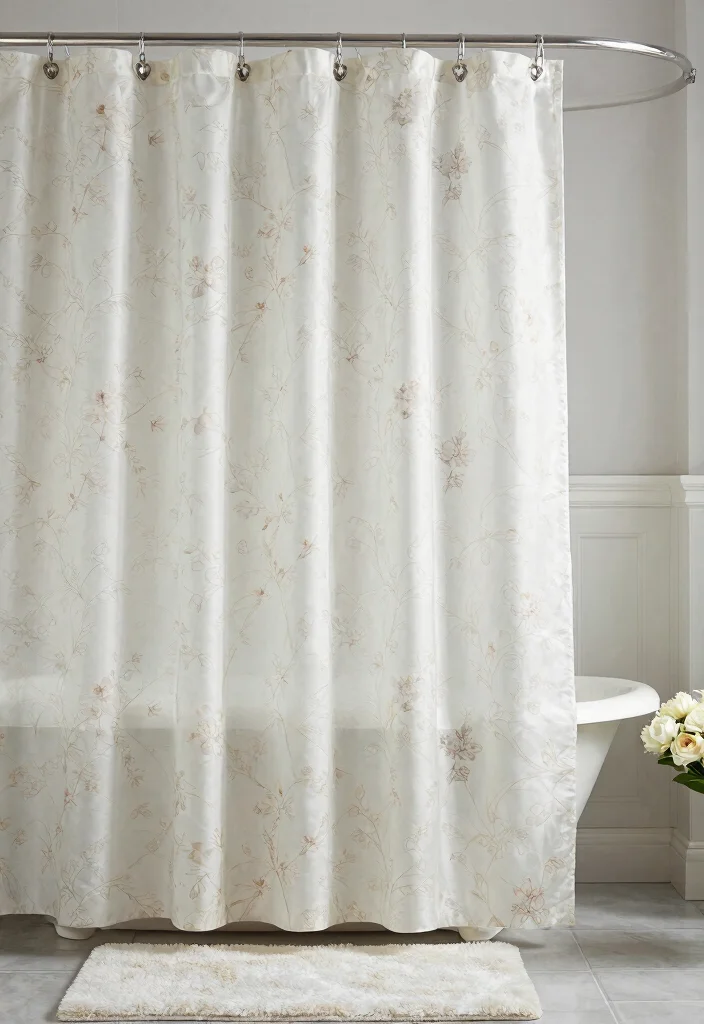 10 Girly Bathroom Ideas That Are Soft Stylish and Grown 7. Luxe Shower Curtains 0