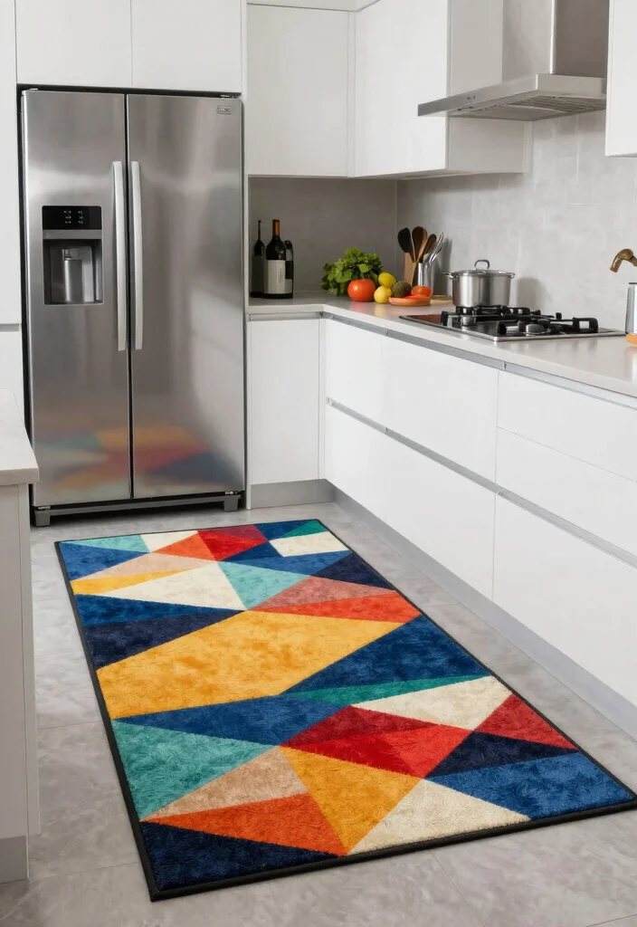 10 Kitchen Rug Ideas That Add Warmth and Color 1. Bold Geometric Patterns 0