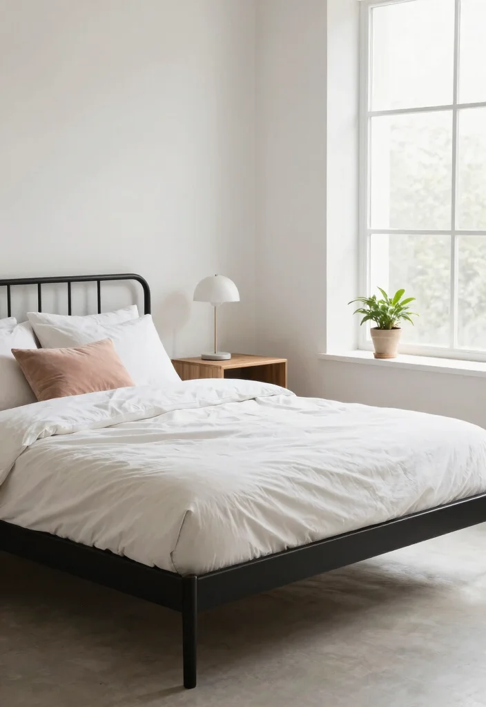 10 Metal Bed Frame Bedroom Ideas with a Modern Edge 1. Minimalist Marvel 0