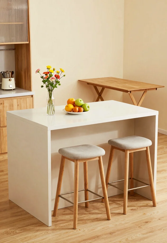 10 Mini Kitchen Ideas That Feel Surprisingly Functional 2. Multifunctional Furniture 0