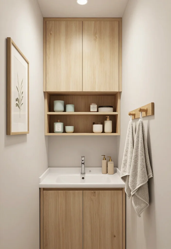 10 Narrow Bathroom Ideas That Visually Widen the Space 2. Utilize Vertical Space 0