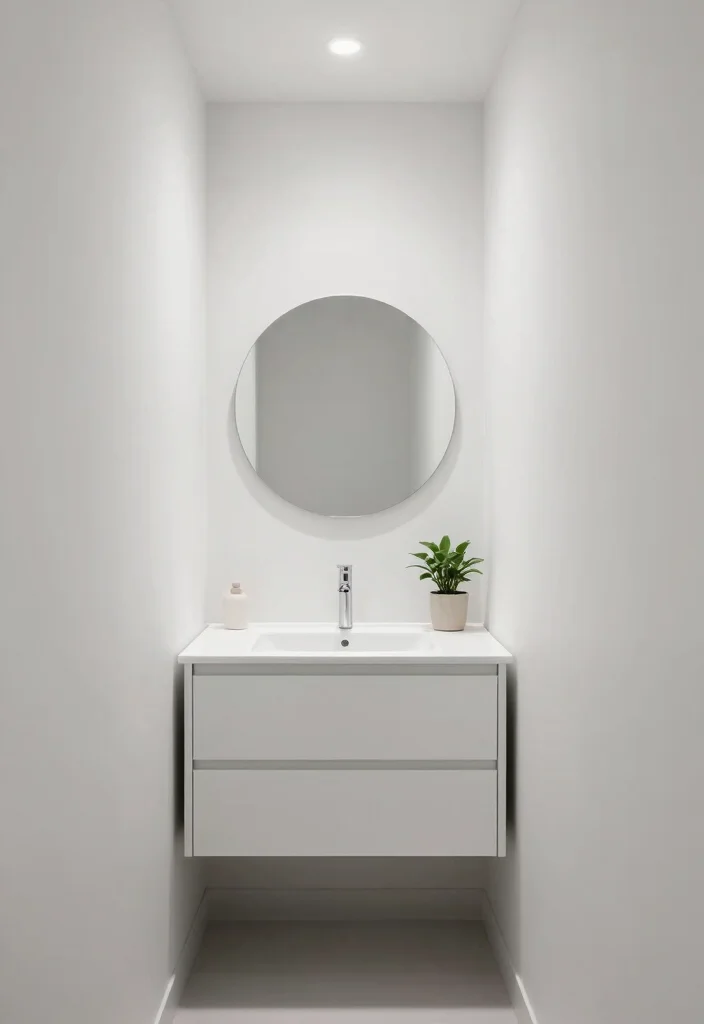10 Narrow Bathroom Ideas That Visually Widen the Space 4. Keep It Minimalist 0