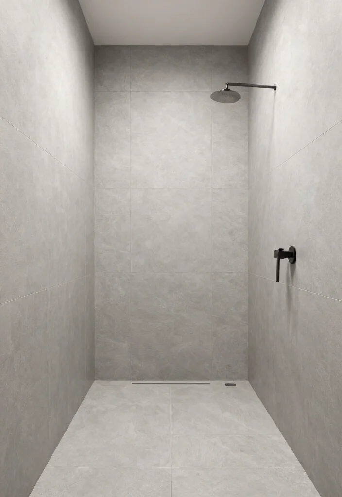10 Narrow Bathroom Ideas That Visually Widen the Space 6. Use Large Format Tiles 0