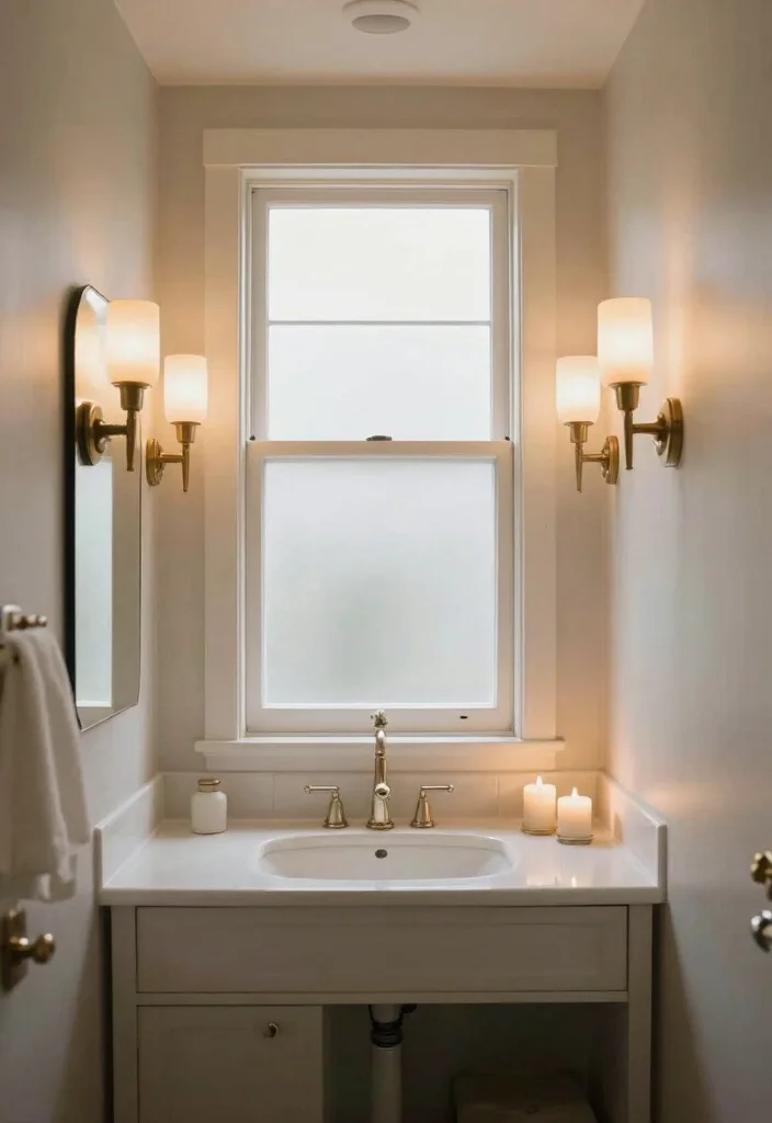 10 Narrow Bathroom Ideas That Visually Widen the Space 9. Play with Lighting 0