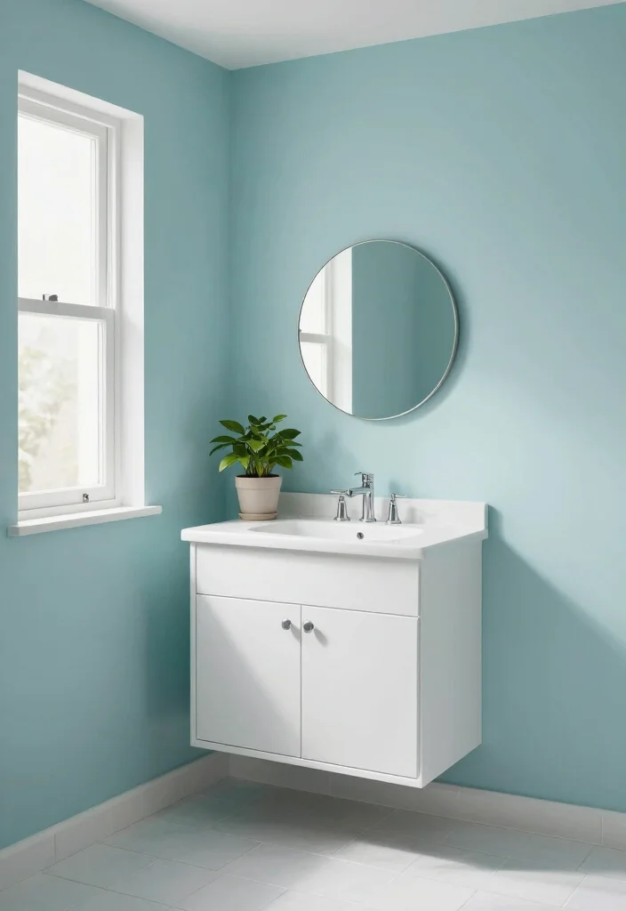10 Small Bathroom Color Ideas That Open Up the Space 2. Tranquil Blues for Relaxation 0