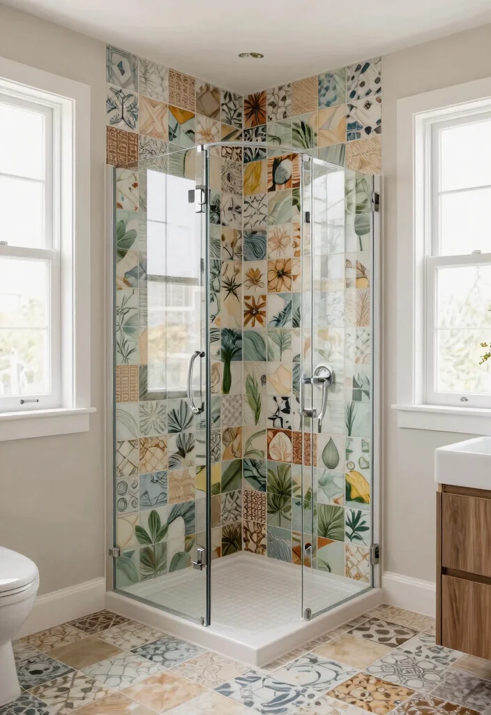 10 Small Bathroom Tile Ideas That Make Rooms Feel Bigger 10. Custom Tile Designs for a Unique Touch 0
