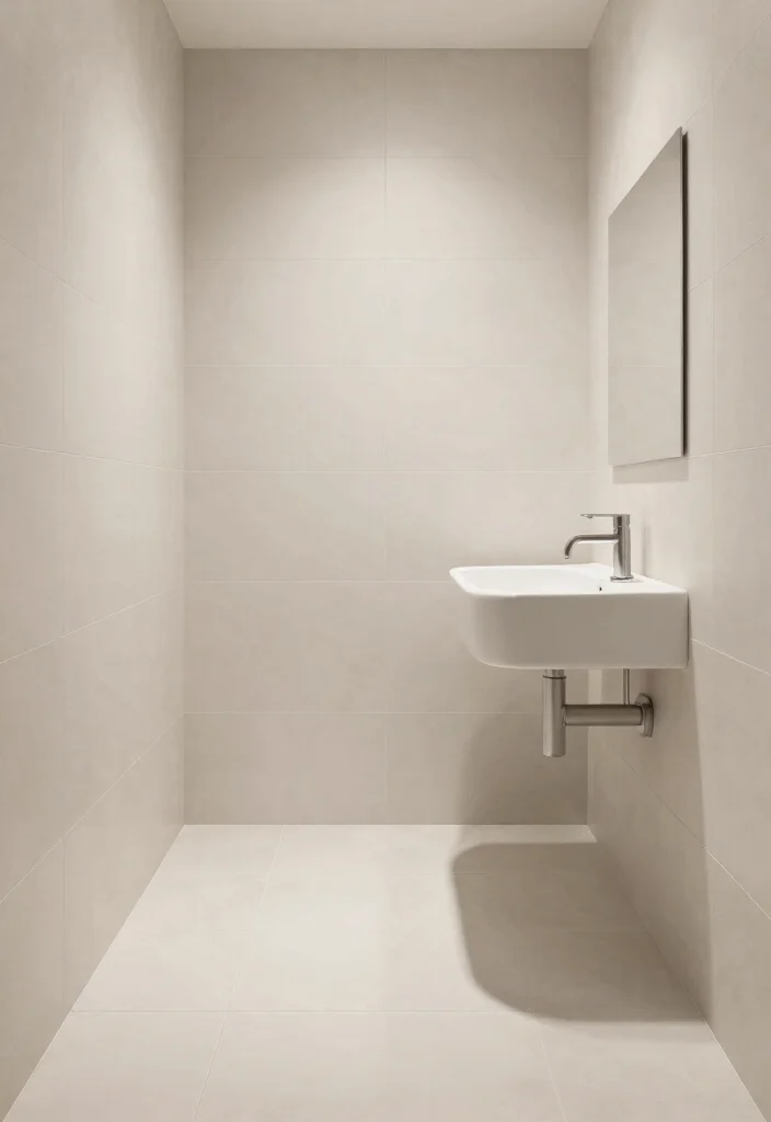 10 Small Bathroom Tile Ideas That Make Rooms Feel Bigger 4. Larger Tiles for Fewer Grout Lines 0