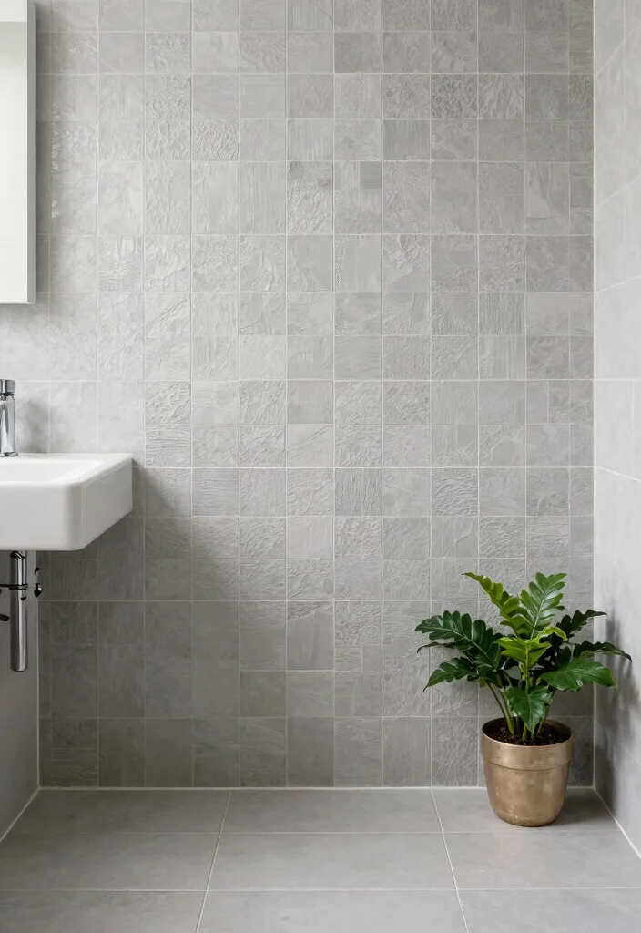 10 Small Bathroom Tile Ideas That Make Rooms Feel Bigger 6. Textured Tiles for Depth and Interest 0