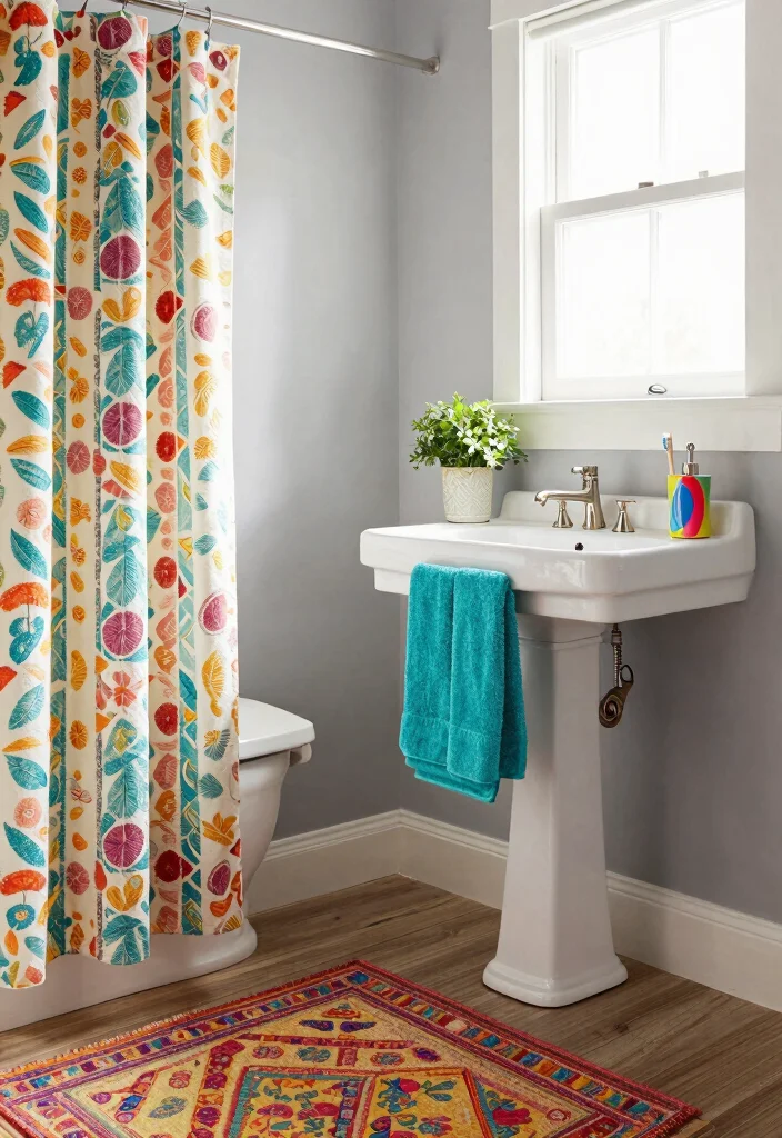 10 Small Guest Bathroom Ideas That Impress Without Renovating 1. Play with Colorful Accents 0