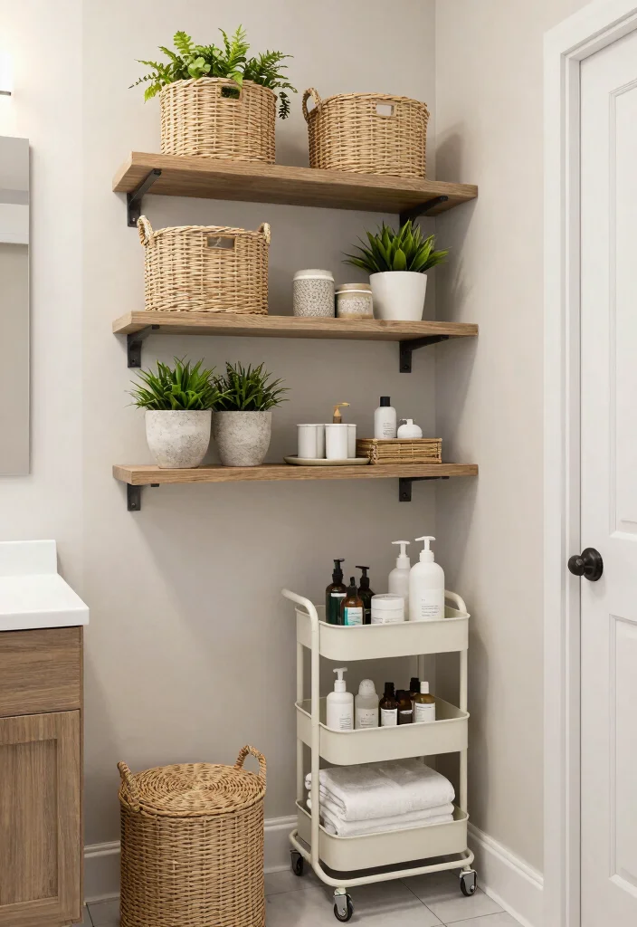 10 Small Guest Bathroom Ideas That Impress Without Renovating 3. Stylish Storage Solutions 0