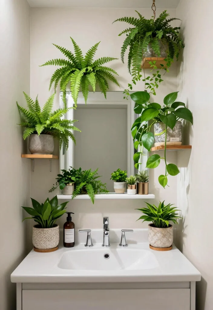 10 Small Guest Bathroom Ideas That Impress Without Renovating 5. Add Greenery for Freshness 0