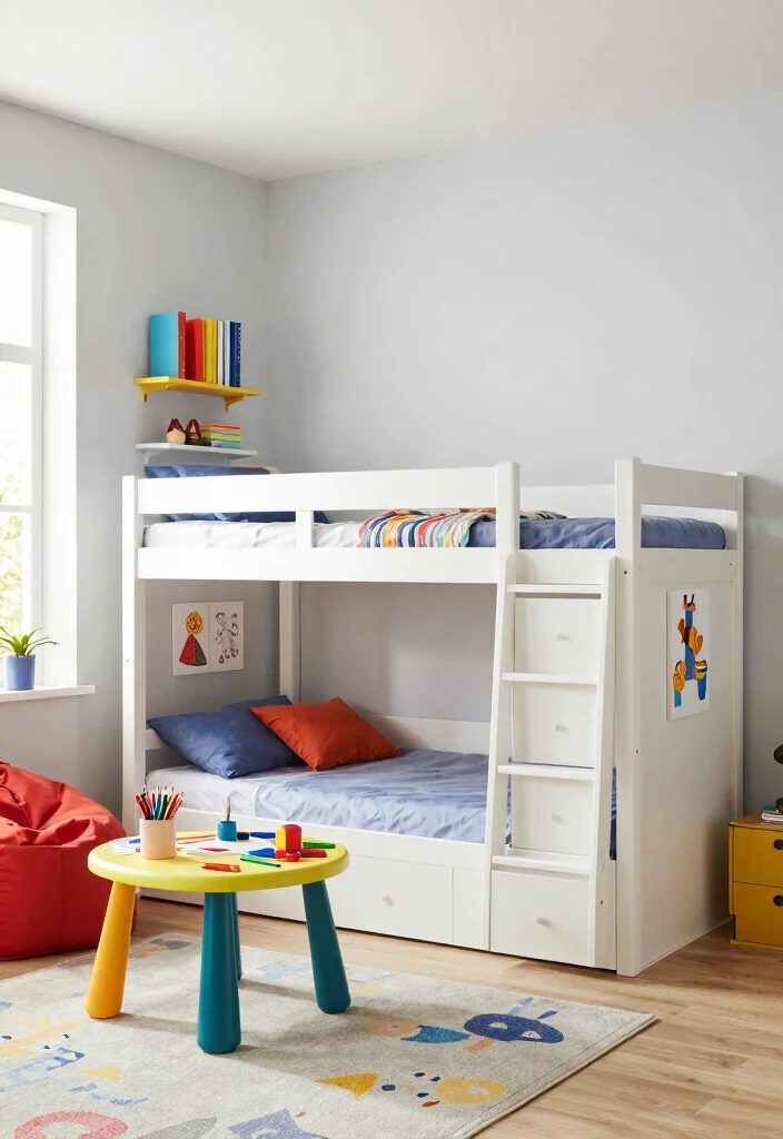 10 Small Kids Bedroom Ideas That Grow with Them 2. Multi Functional Furniture 0