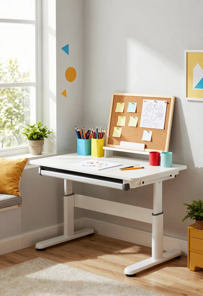 10 Small Kids Bedroom Ideas That Grow with Them 6. Flexible Workspace 0