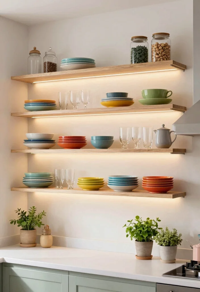 10 Small Kitchen Cabinet Ideas That Add Storage 2. Open Shelving 0