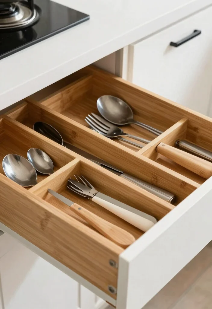 10 Small Kitchen Cabinet Ideas That Add Storage 5. Drawer Dividers 0