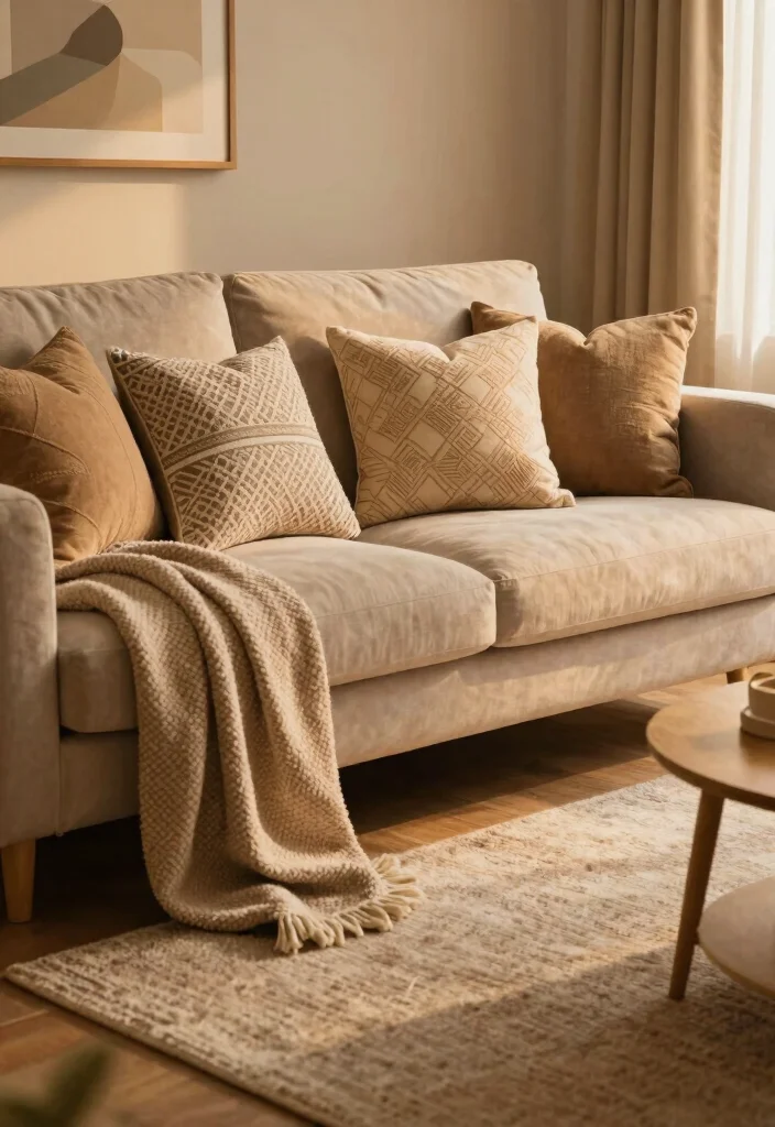 12 Apartment Living Room Ideas That Save Space 12. Create Comfort with Textiles 0