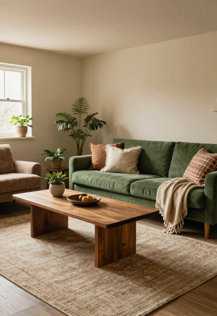 12 Basement Living Room Ideas That Feel Comfortable 1. Embrace Earthy Tones 0