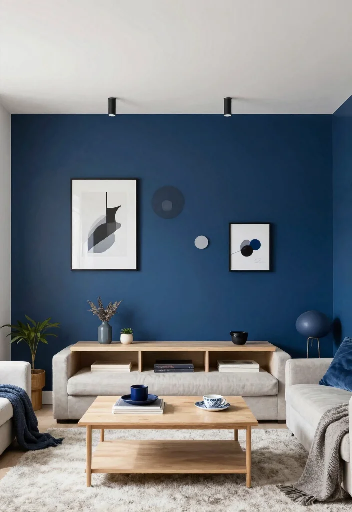 12 Basement Living Room Ideas That Feel Comfortable 4. Bold Accent Walls 0