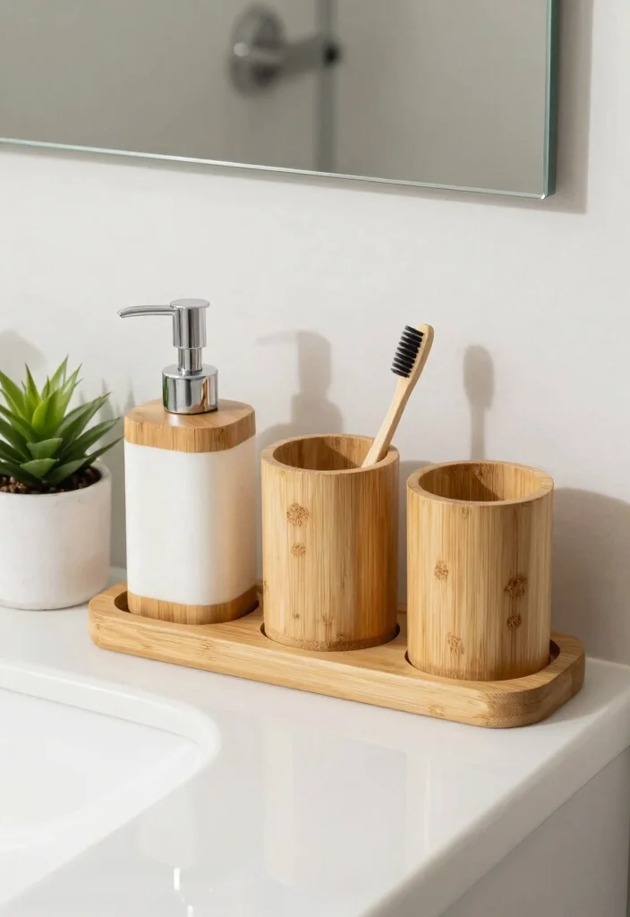 12 Bathroom Accessories Ideas That Make It Look Finished 10. Sustainable Bath Accessories Set 0