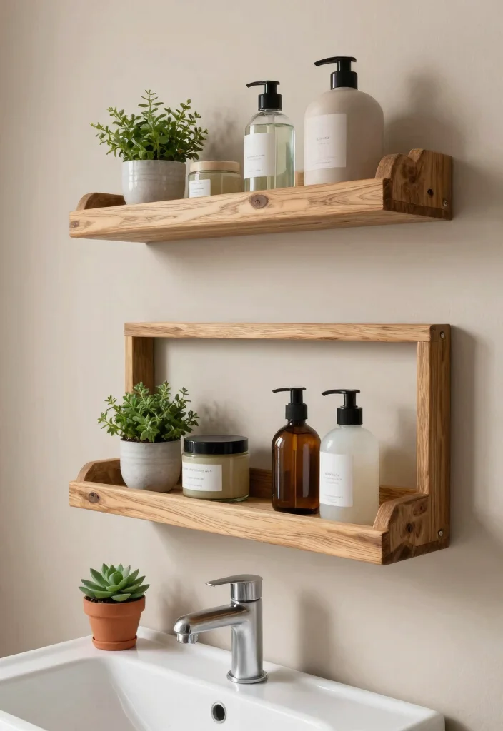 12 Bathroom Niche Ideas That Look Custom Built 1 12 Bathroom Niche Ideas That Look Custom Built 1. Floating Wooden Shelves 0