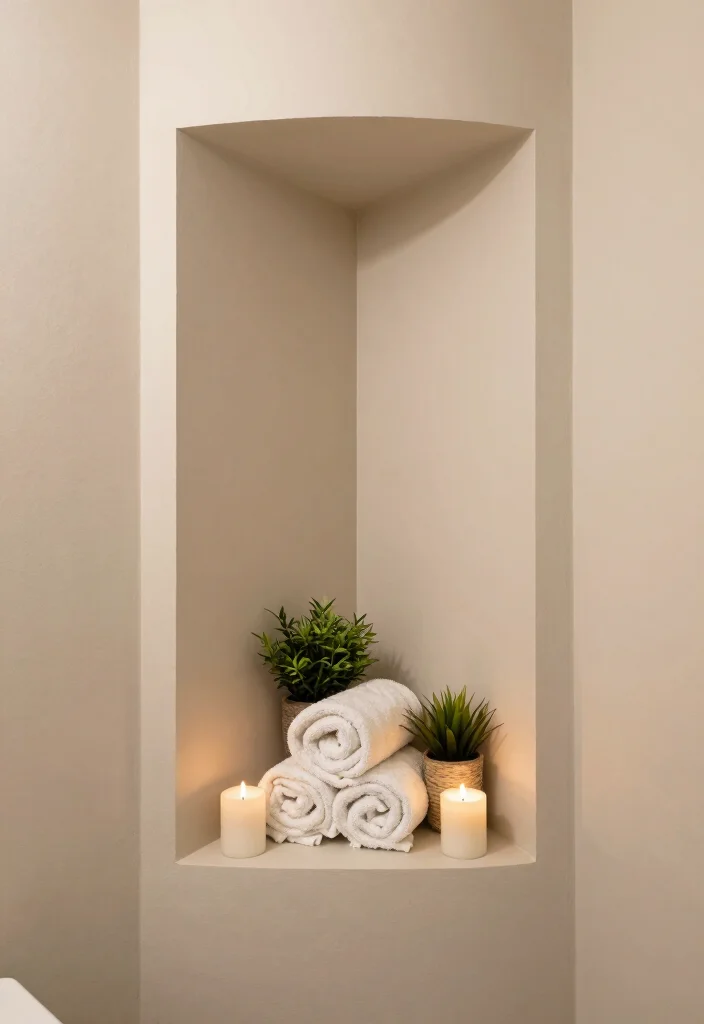 12 Bathroom Niche Ideas That Look Custom Built 41 12 Bathroom Niche Ideas That Look Custom Built 11. Corner Niche for Decorative Items 0