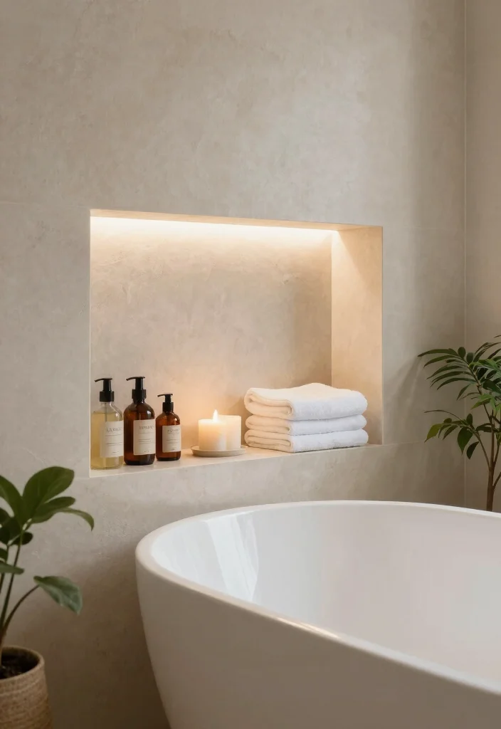 12 Bathroom Niche Ideas That Look Custom Built 4 12 Bathroom Niche Ideas That Look Custom Built 4. Built In Niche in Bathtub Area 0