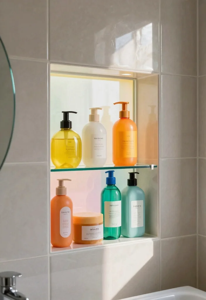 12 Bathroom Niche Ideas That Look Custom Built 5 12 Bathroom Niche Ideas That Look Custom Built 5. Colorful Glass Niche 0