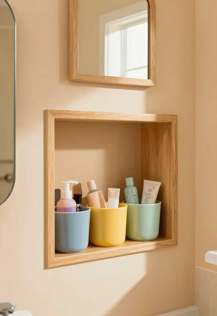 12 Bathroom Niche Ideas That Look Custom Built 17 12 Bathroom Niche Ideas That Look Custom Built 7. Pocket Niche for Small Toiletries 0