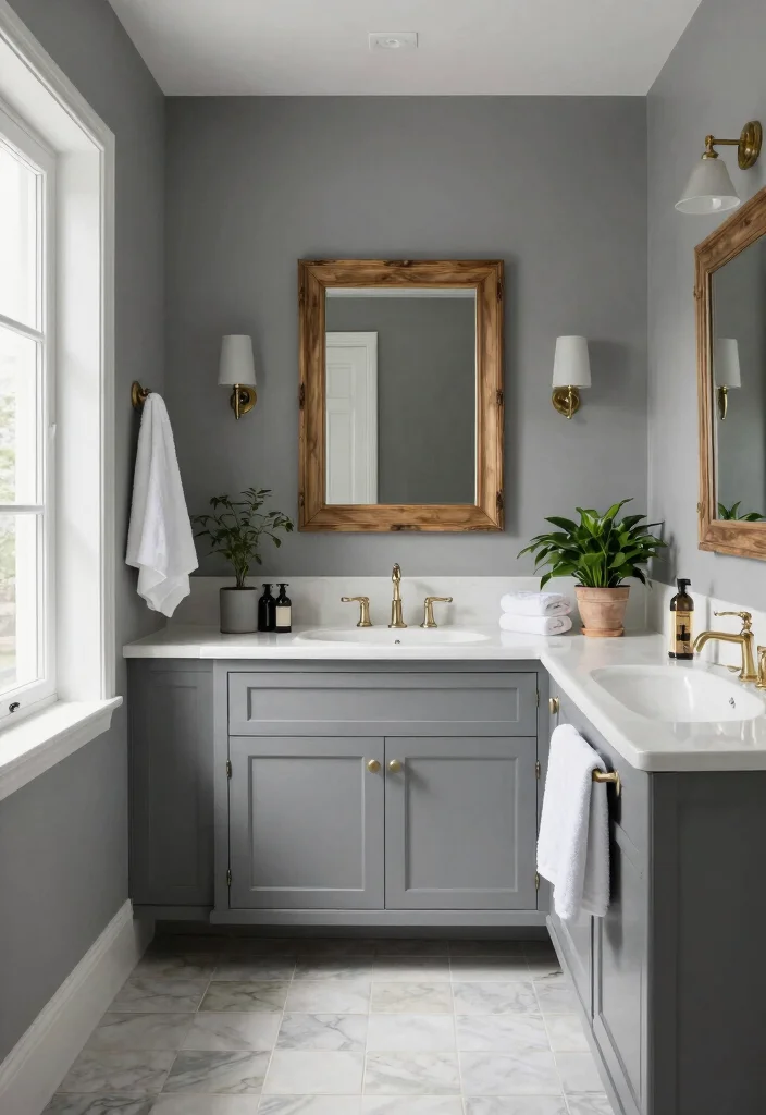 12 Bathroom Paint Ideas That Instantly Brighten the Room 10. Vintage Gray 0