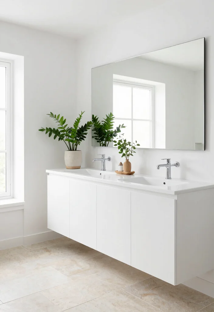 12 Bathroom Paint Ideas That Instantly Brighten the Room 5. Crisp White 0