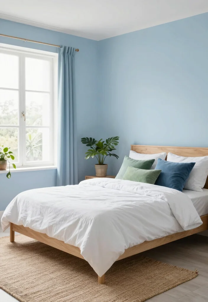 12 Bedroom Painting Ideas That Change the Mood Instantly 2. Cool Blues for Calmness 0