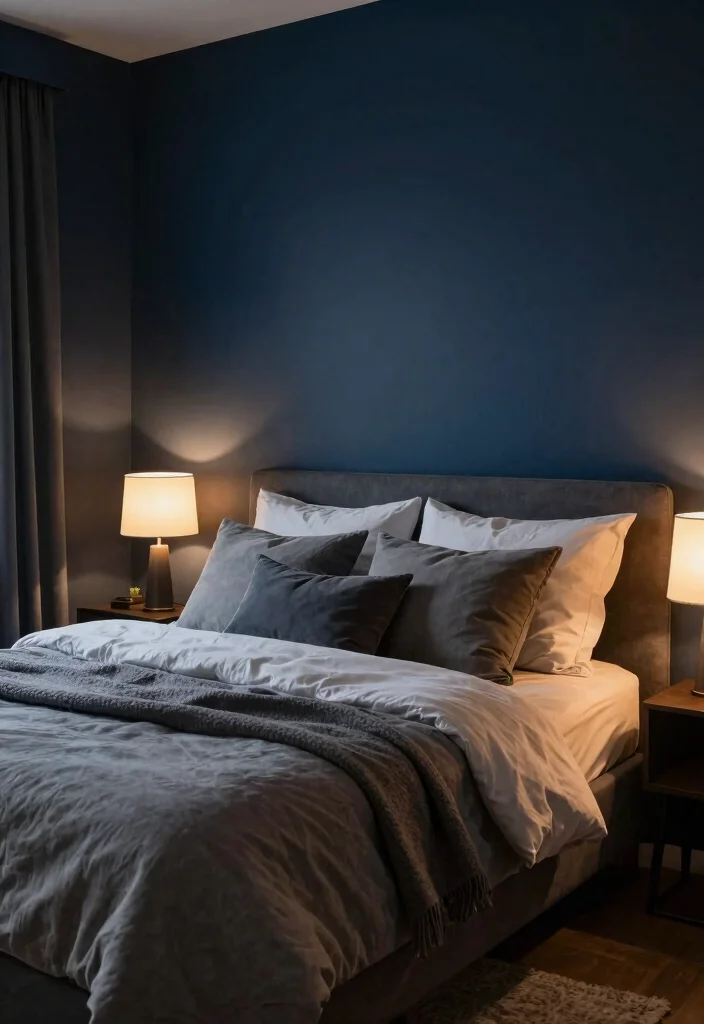 12 Bedroom Painting Ideas That Change the Mood Instantly 9. Darker Tones for Cozy Cuddles 0
