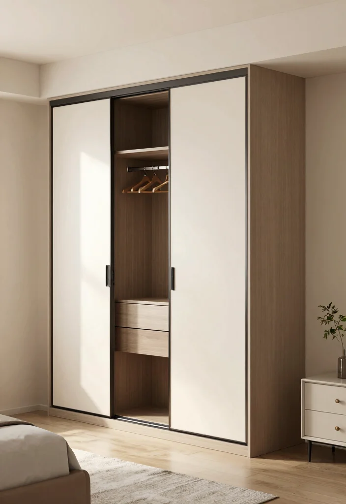 12 Bedroom Wardrobe Ideas That Hide Clutter Beautifully 1. Elegant Sliding Door Wardrobe 0