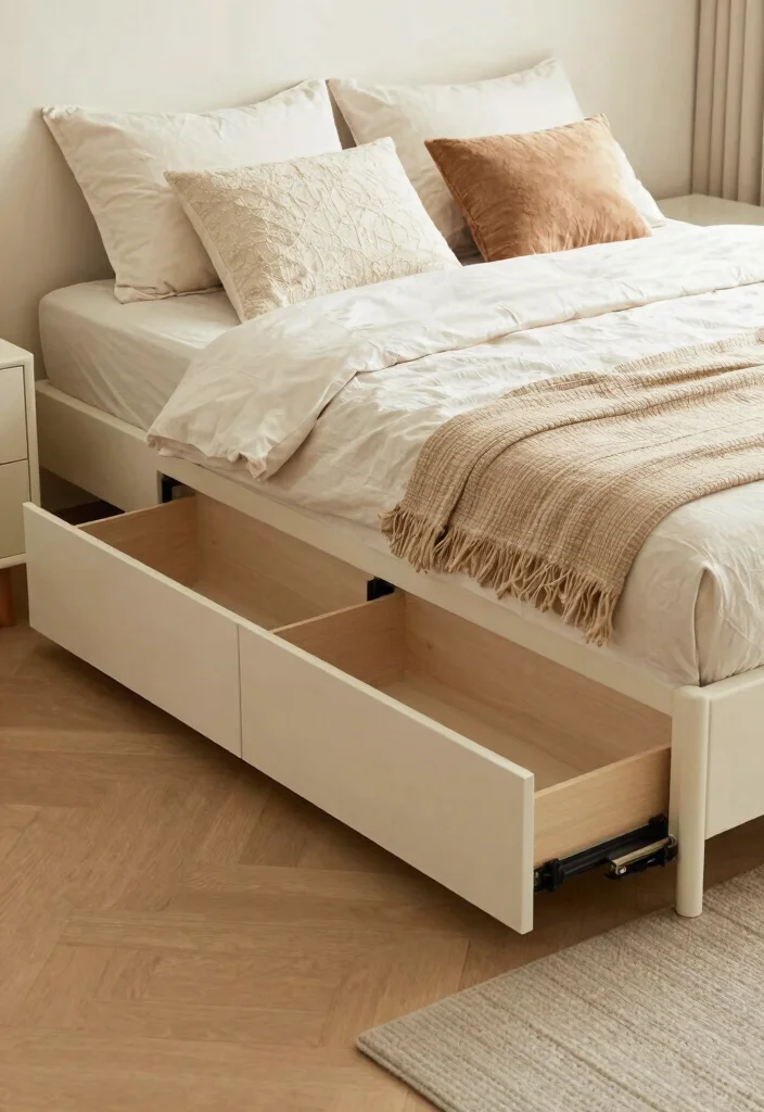 12 Bedroom Wardrobe Ideas That Hide Clutter Beautifully 6. Wardrobe under the Bed 0