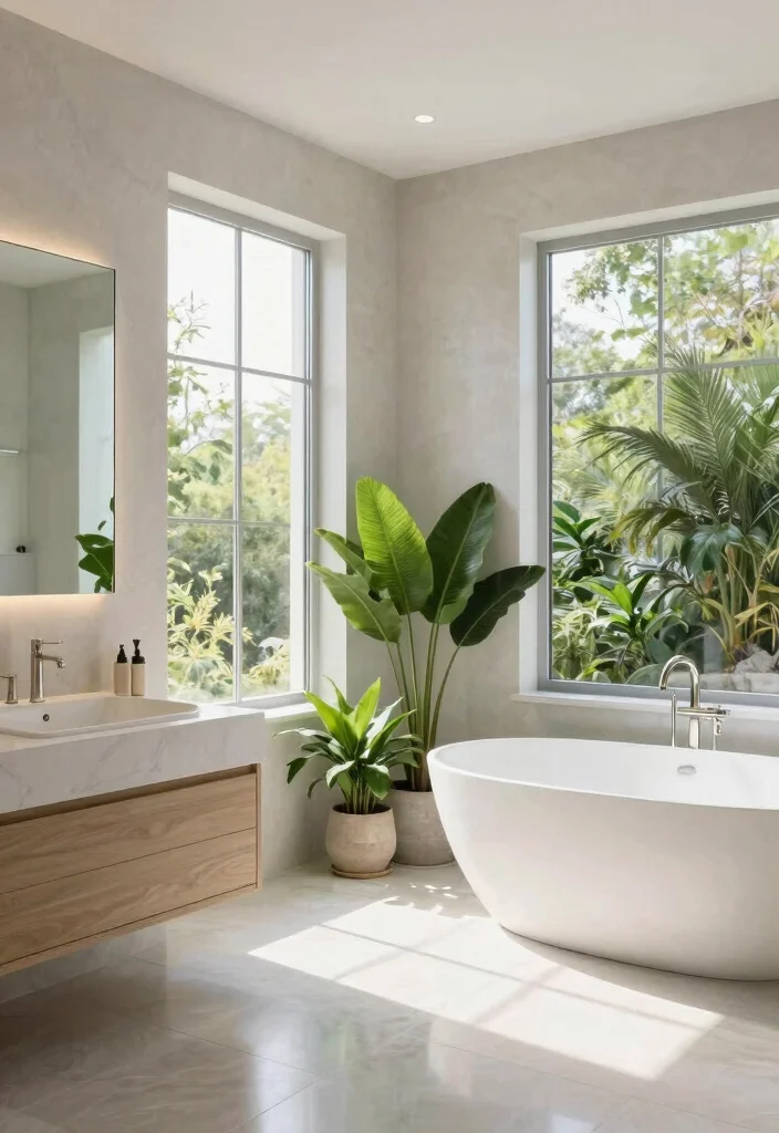 12 Big Bathroom Ideas That Feel Luxurious Not Empty 11. Natural Light Enhancement 0
