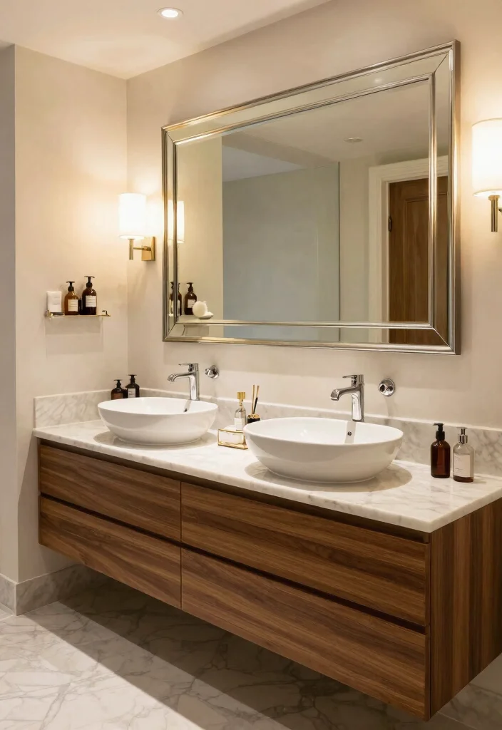 12 Big Bathroom Ideas That Feel Luxurious Not Empty 2. Elegant Vanities 0
