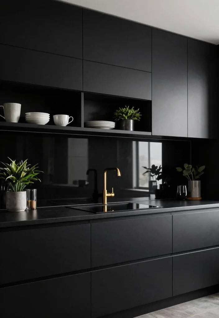 12 Black Kitchen Ideas That Look Bold and Sophisticated 1 12 Black Kitchen Ideas That Look Bold and Sophisticated 1. Monochrome Magic 0