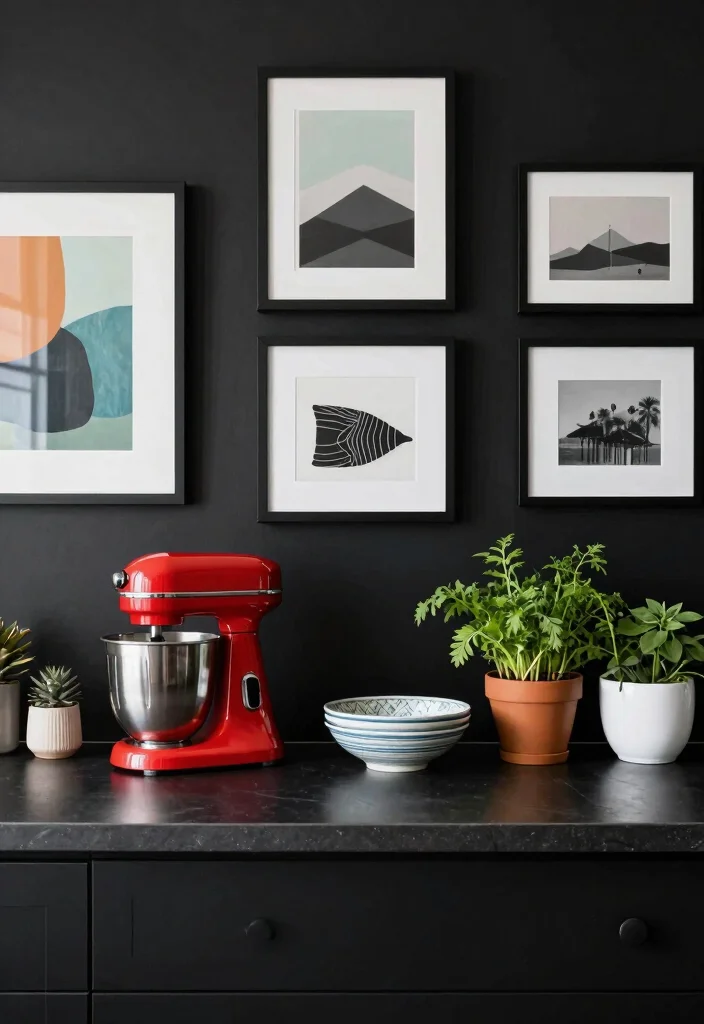 12 Black Kitchen Ideas That Look Bold and Sophisticated 30 12 Black Kitchen Ideas That Look Bold and Sophisticated 10. Artistic Touches 0