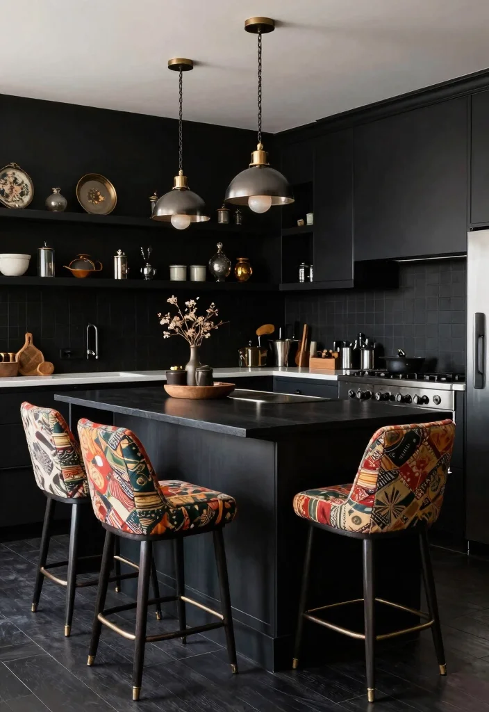 12 Black Kitchen Ideas That Look Bold and Sophisticated 41 12 Black Kitchen Ideas That Look Bold and Sophisticated 11. Vintage Meets Modern 0